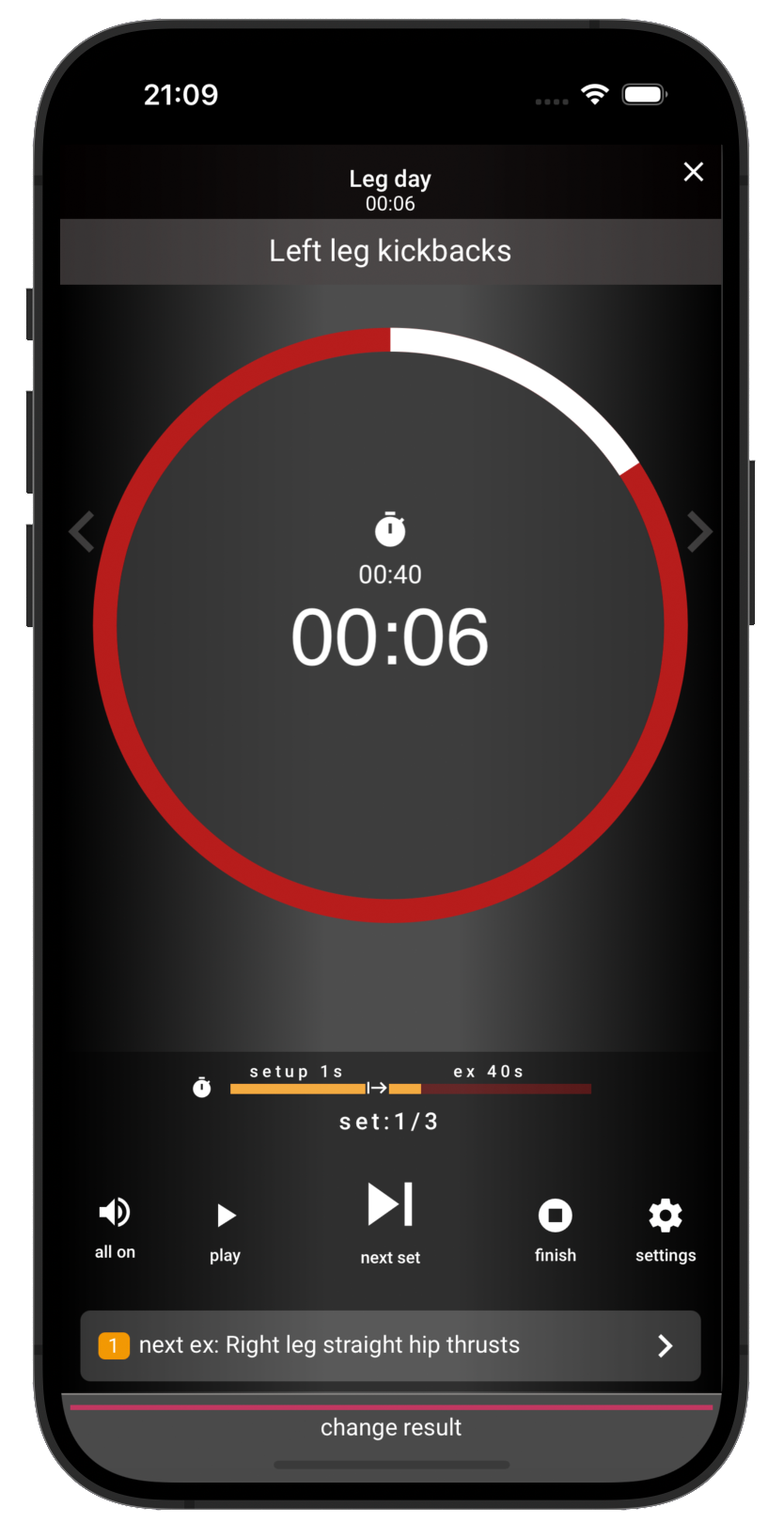 Workout Time App on Mobile